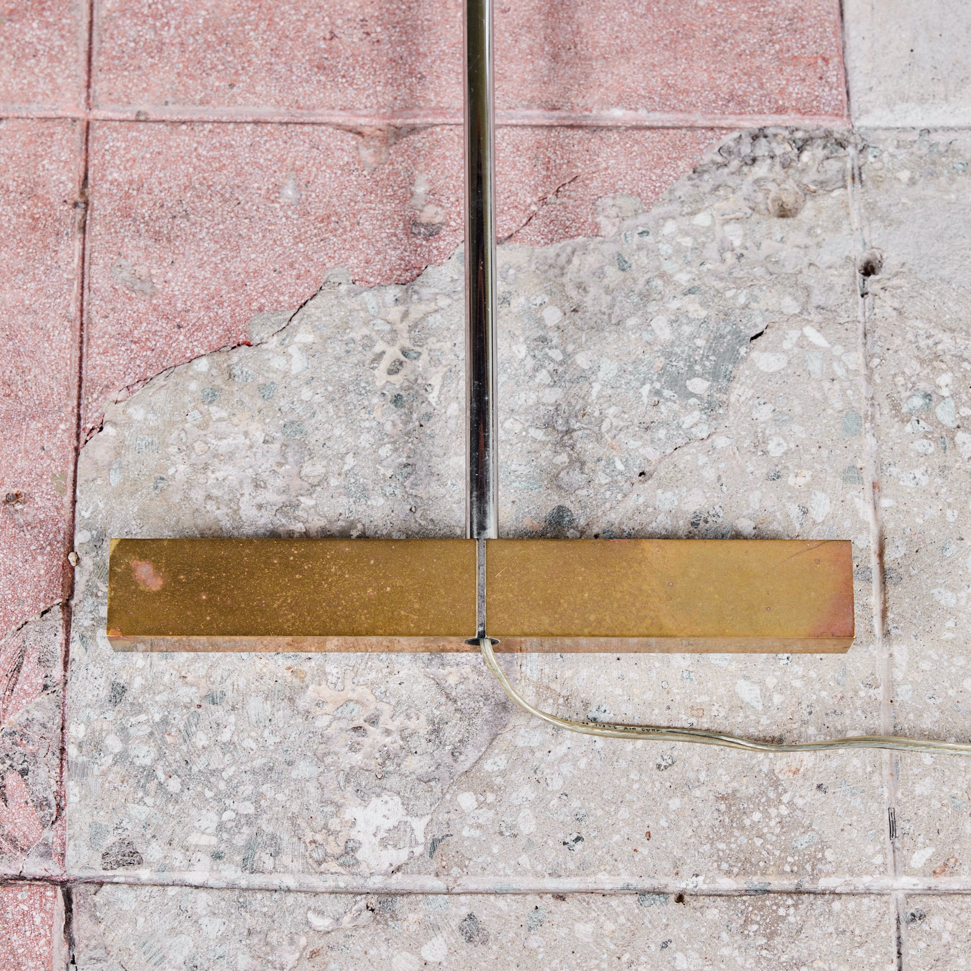 Cedric Hartman Brass and Stainless Steel Floor Lamp