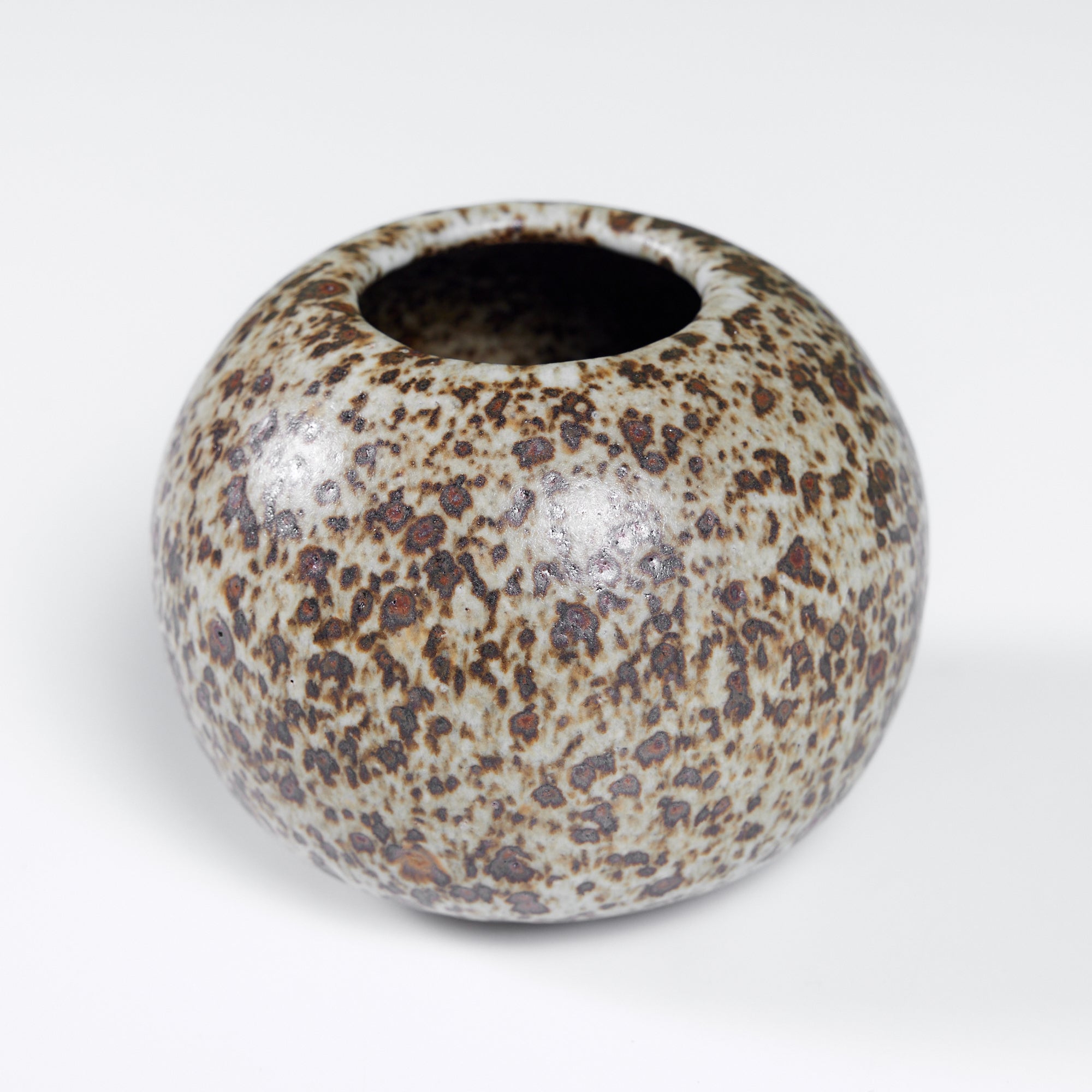 Gray Speckle Glazed Bud Vase