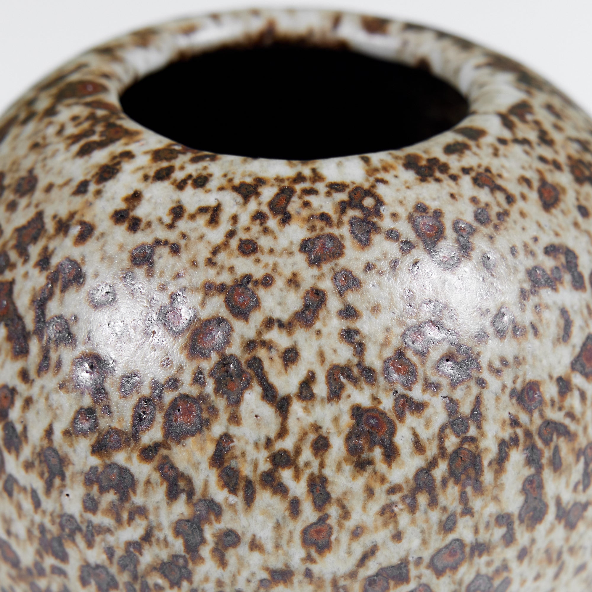 Gray Speckle Glazed Bud Vase