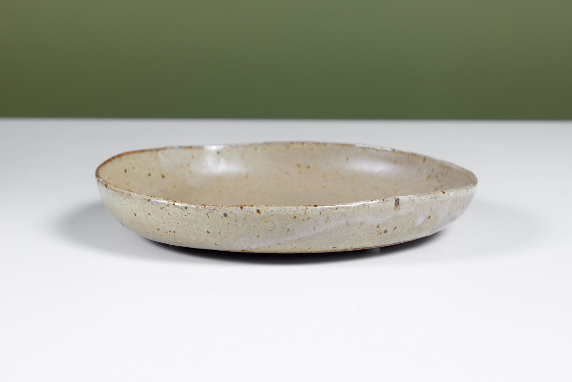 ON HOLD ** Ceramic Glazed Rimmed Dish