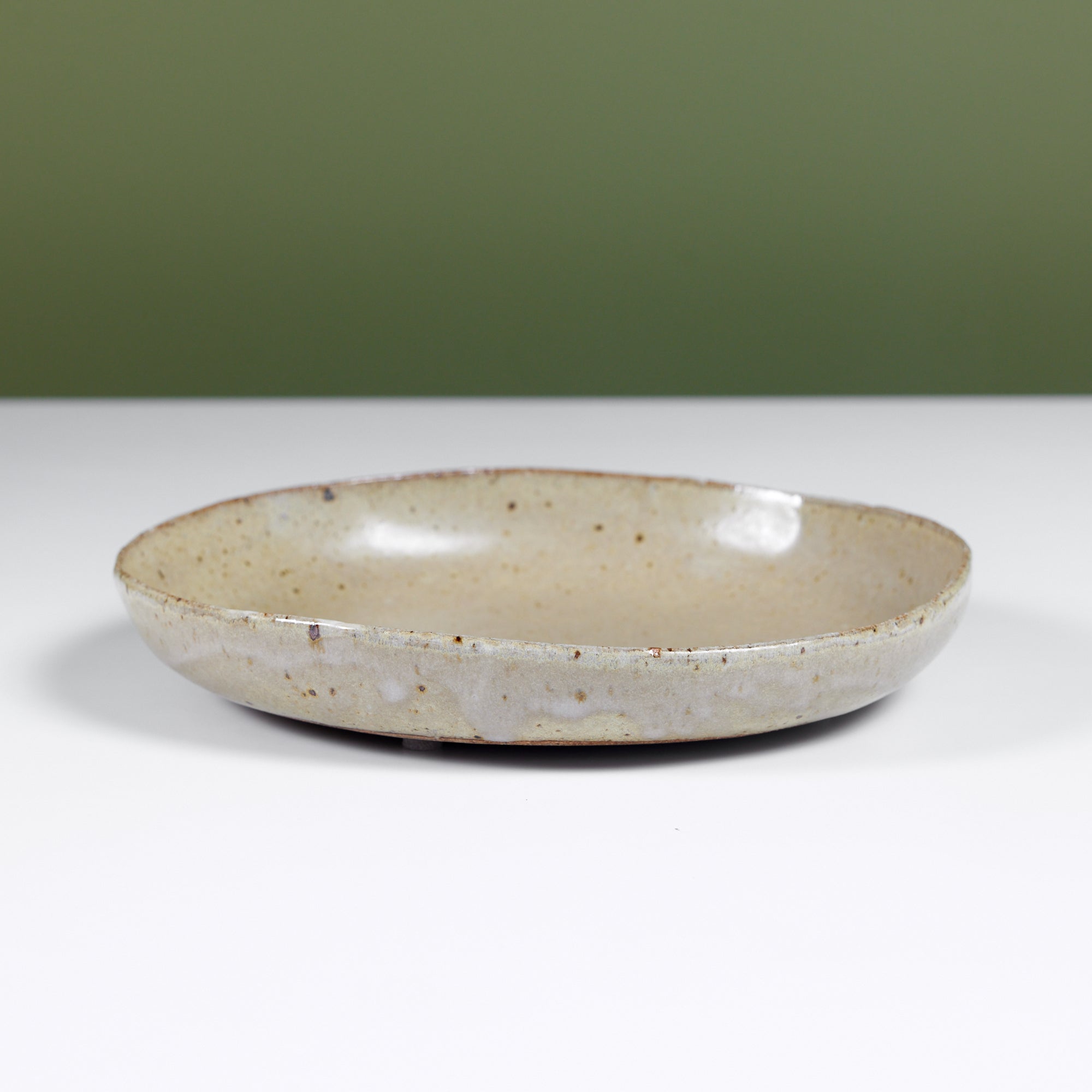 ON HOLD ** Ceramic Glazed Rimmed Dish