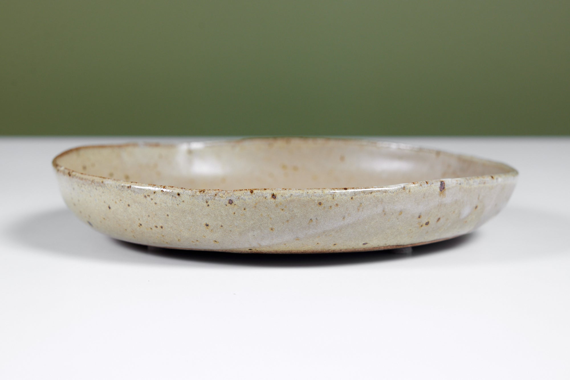 ON HOLD ** Ceramic Glazed Rimmed Dish