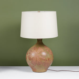 David Cressey Floral Motif Ceramic Glazed Lamp