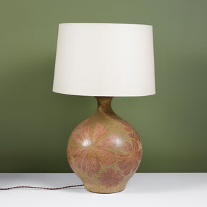 David Cressey Floral Motif Ceramic Glazed Lamp