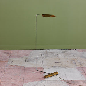 Cedric Hartman Brass and Stainless Steel Floor Lamp