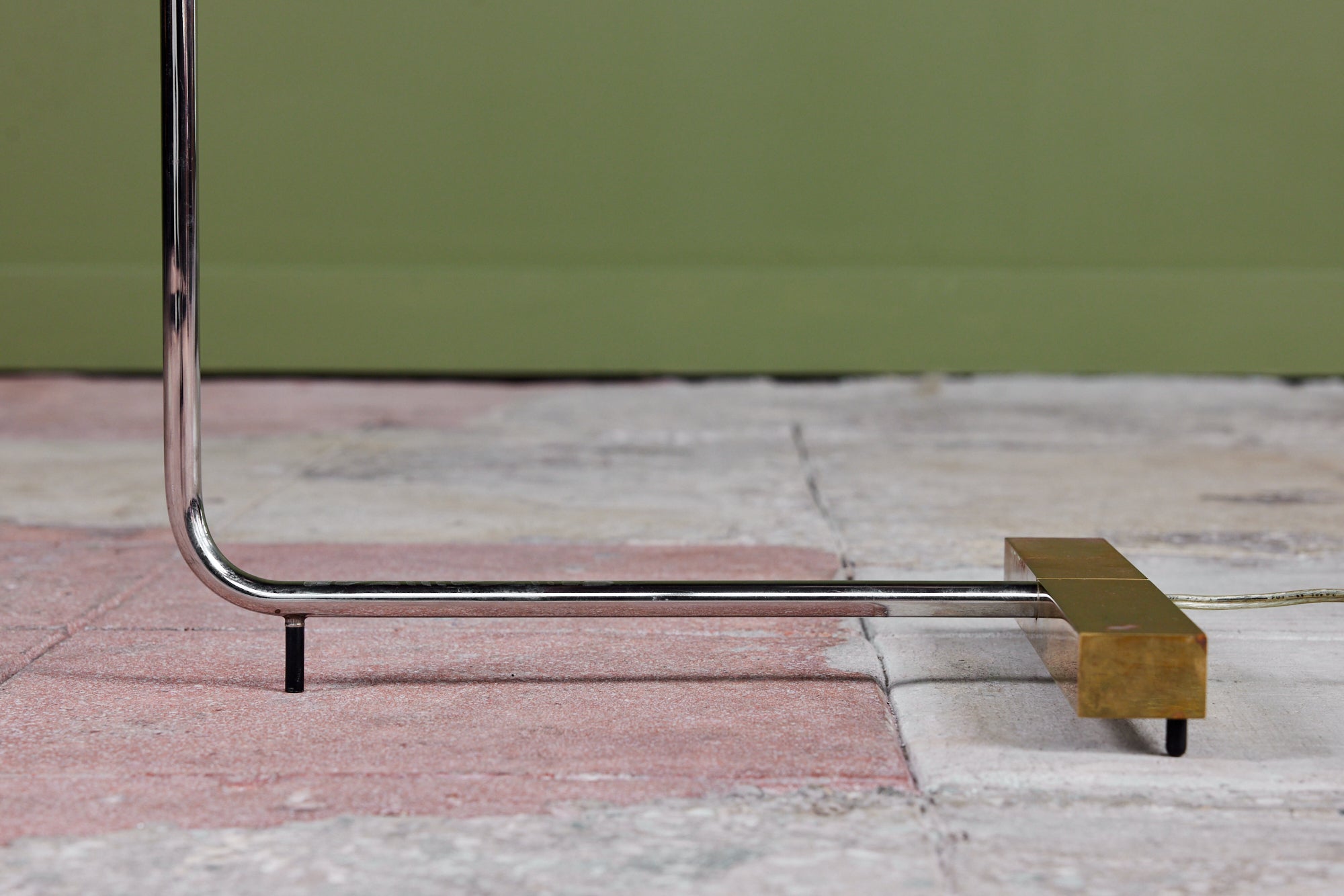 Cedric Hartman Brass and Stainless Steel Floor Lamp