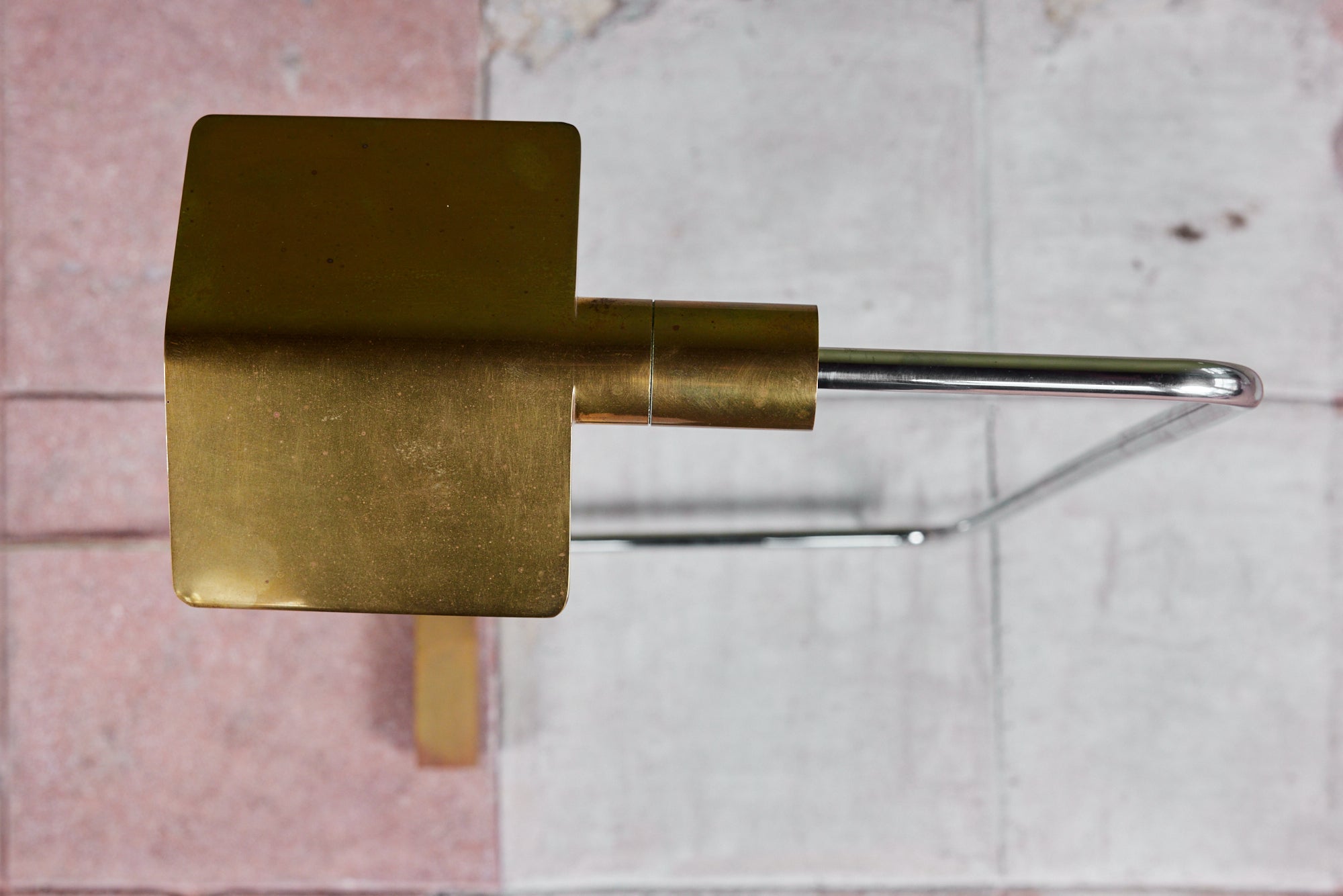 Cedric Hartman Brass and Stainless Steel Floor Lamp