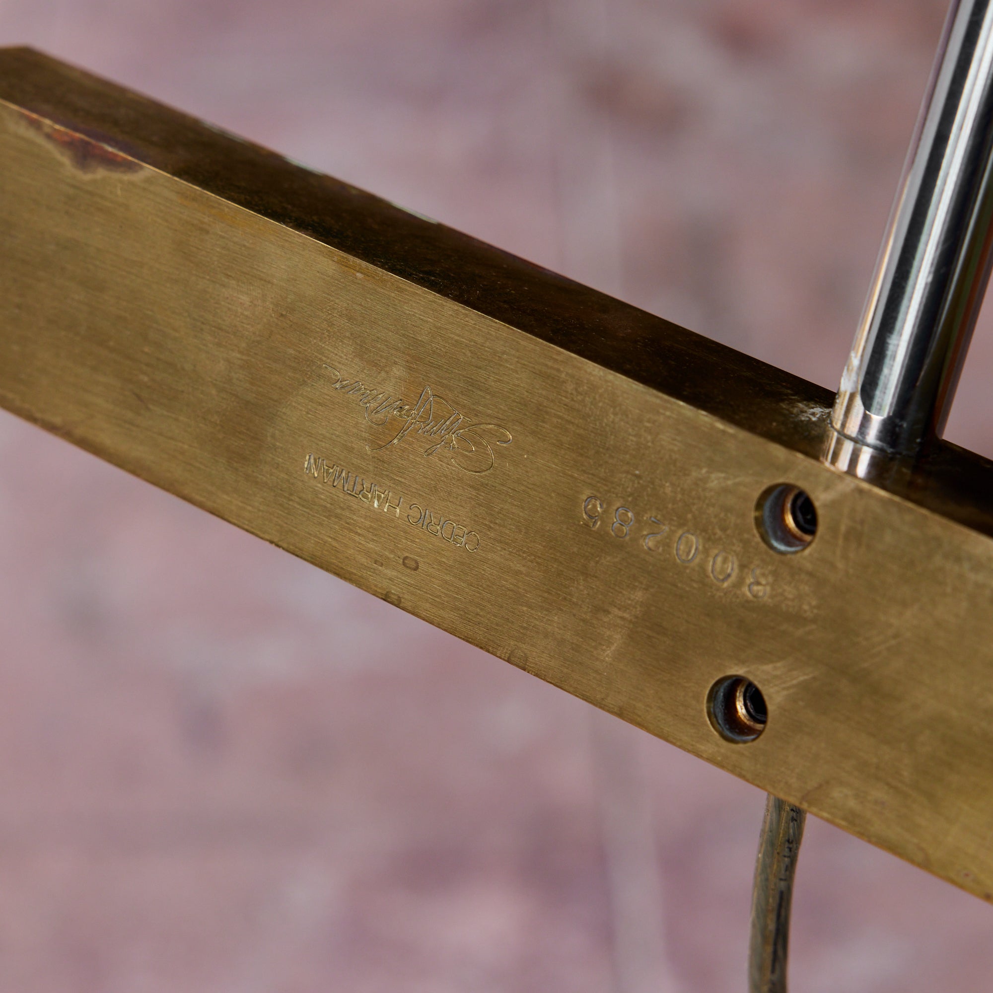 Cedric Hartman Brass and Stainless Steel Floor Lamp