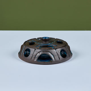 Glazed Stoneware Bowl with Lid