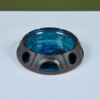 Glazed Stoneware Bowl with Lid