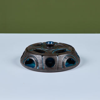 Glazed Stoneware Bowl with Lid