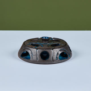 Glazed Stoneware Bowl with Lid