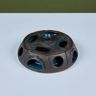 Glazed Stoneware Bowl with Lid