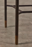 Patinated Metal Side Table with Mosaic Tile Top