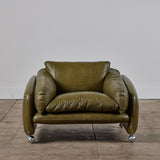 ON HOLD ** Low Leather Lounge Chair for Peem