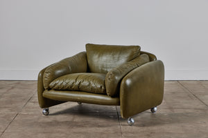 ON HOLD ** Low Leather Lounge Chair for Peem