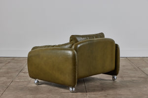 ON HOLD ** Low Leather Lounge Chair for Peem