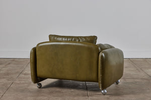 ON HOLD ** Low Leather Lounge Chair for Peem