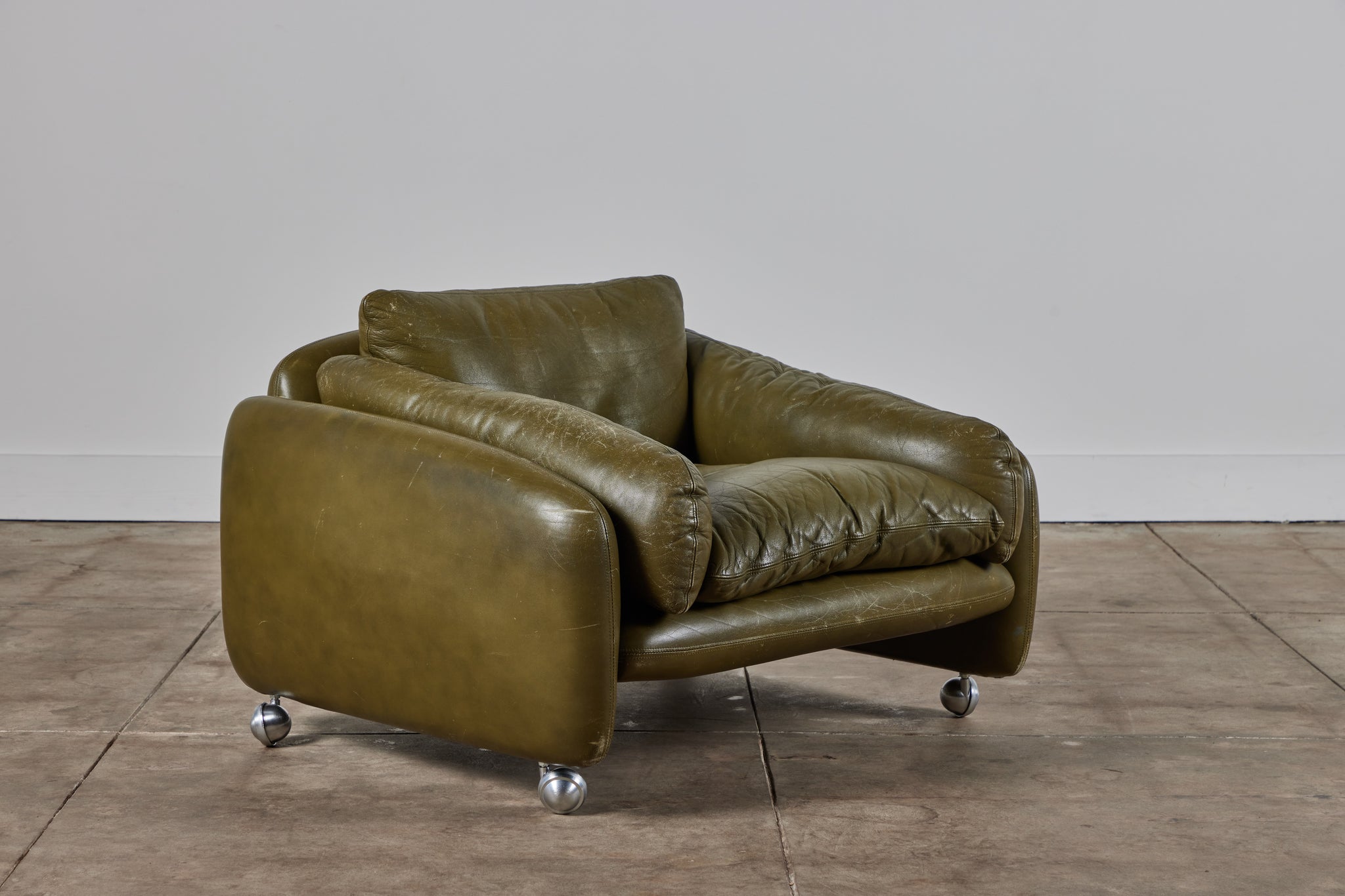 ON HOLD ** Low Leather Lounge Chair for Peem