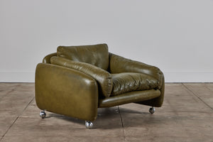 ON HOLD ** Low Leather Lounge Chair for Peem