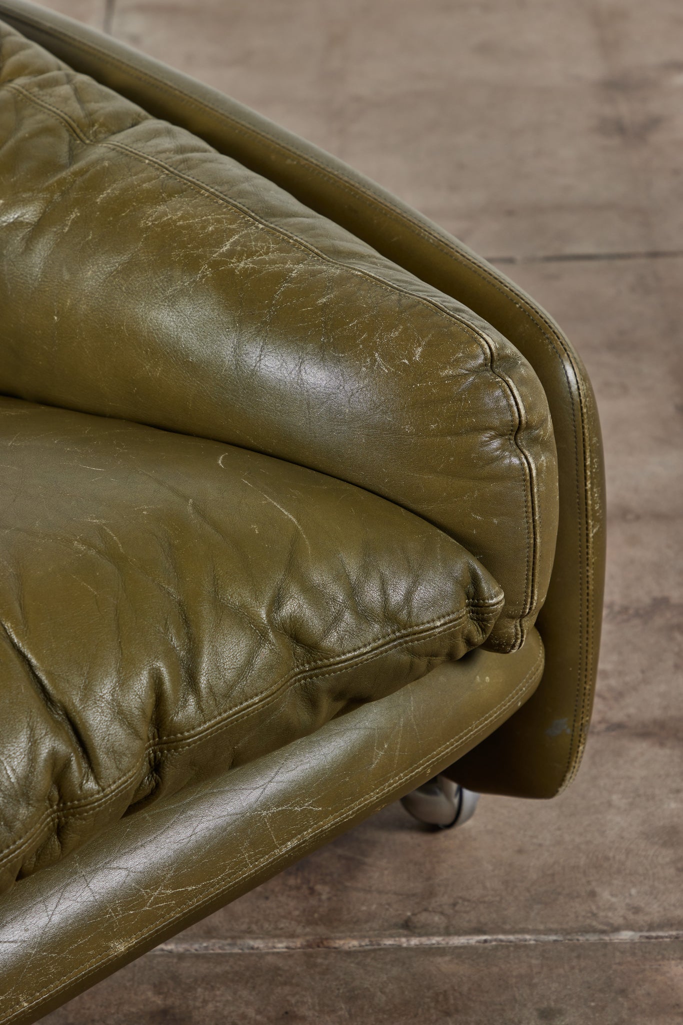 ON HOLD ** Low Leather Lounge Chair for Peem