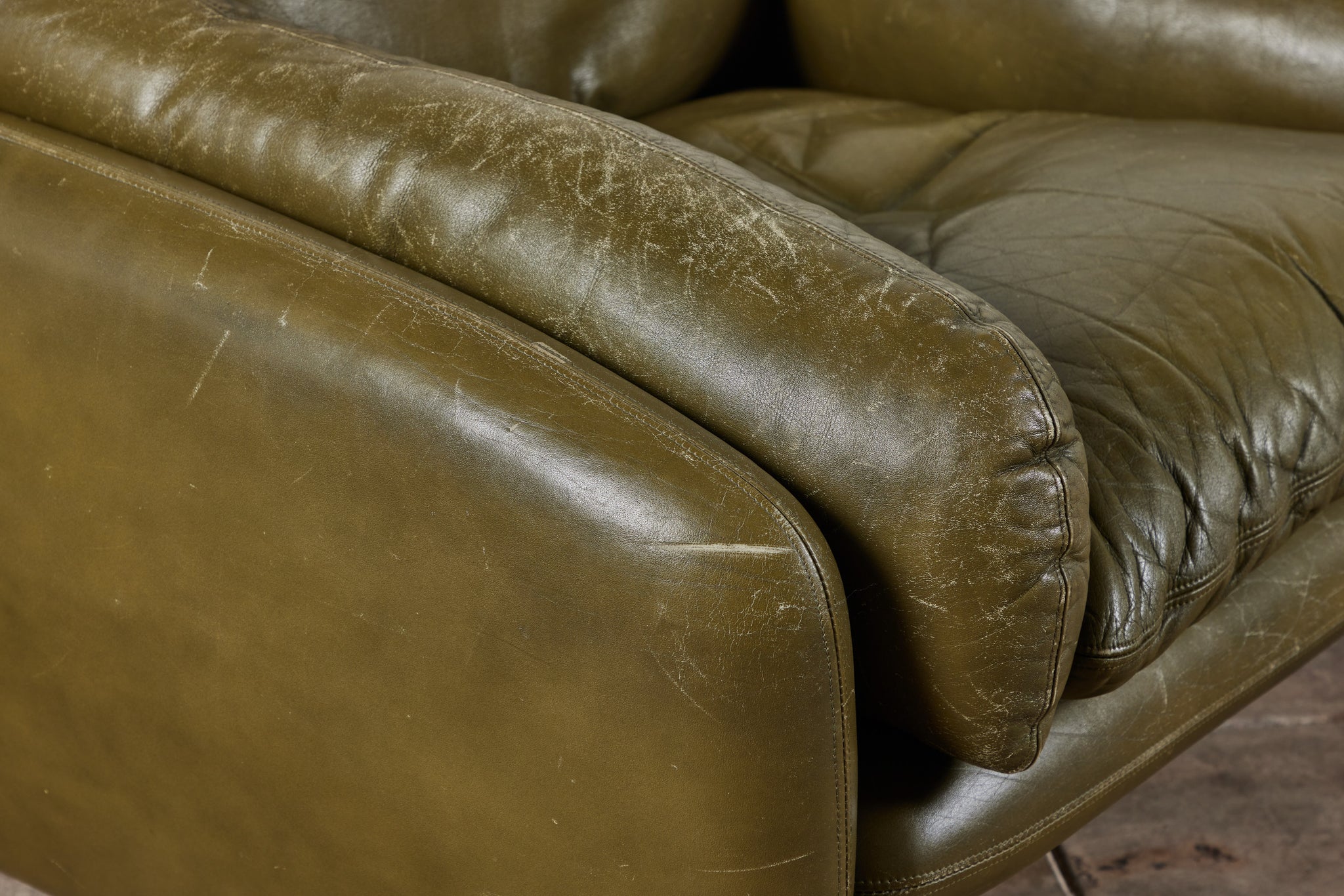 ON HOLD ** Low Leather Lounge Chair for Peem