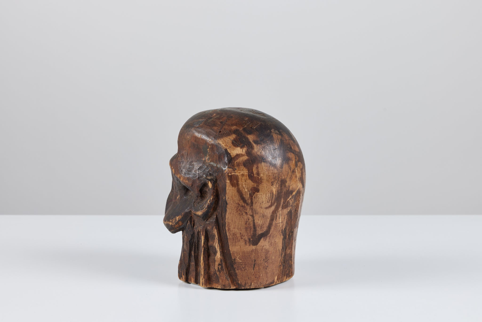 Wooden Head Sculpture