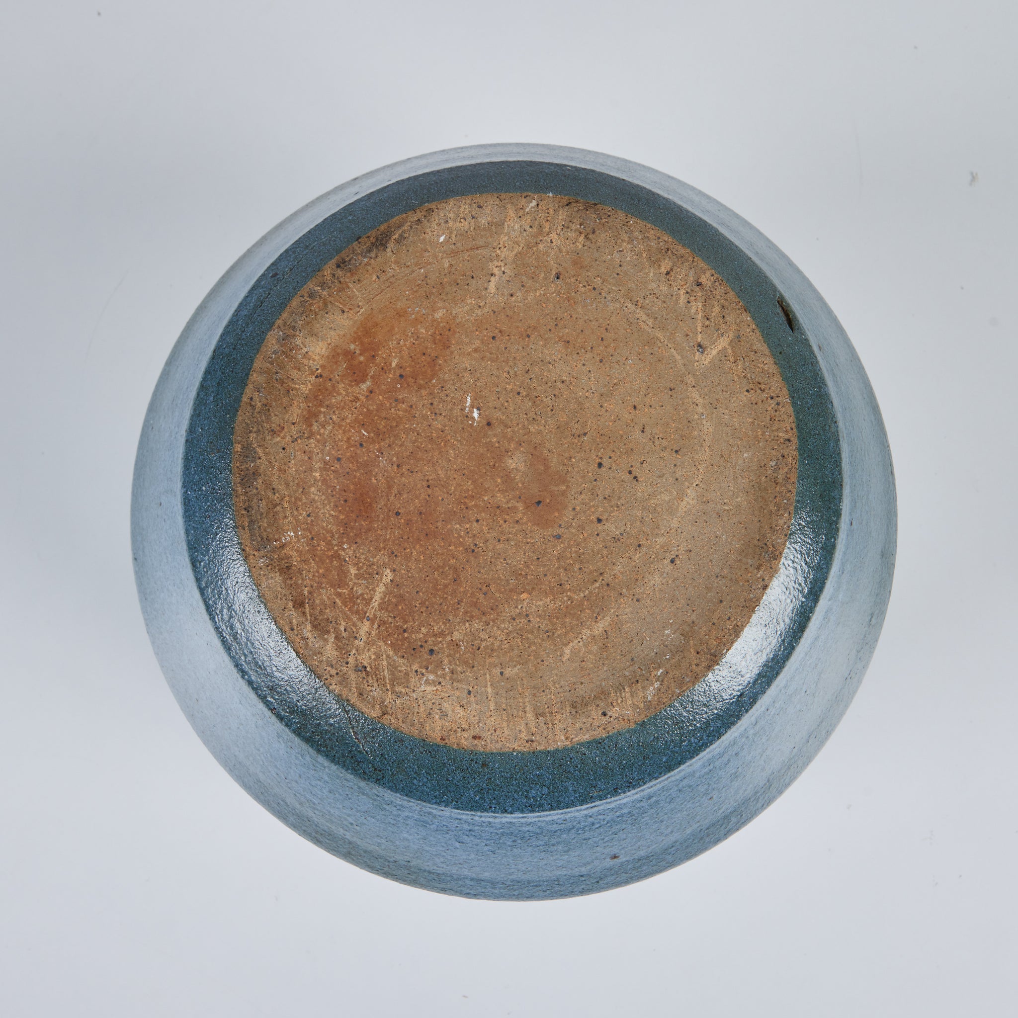 David Cressey and Robert Maxwell Hand Thrown Blue Speckle Glazed Planter for Earthgender
