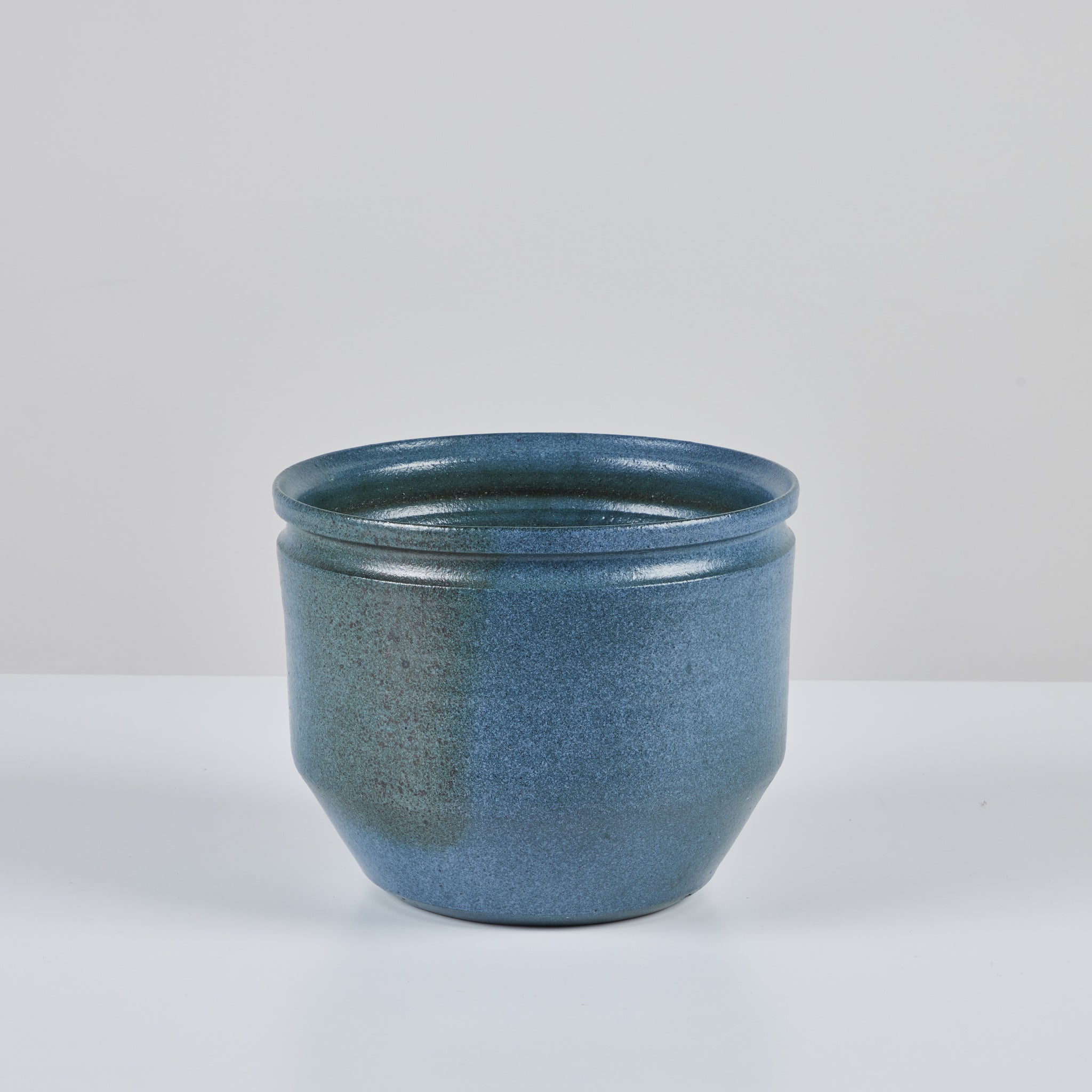 ON HOLD ** David Cressey and Robert Maxwell Hand Thrown Blue Speckle Glazed Planter for Earthgender