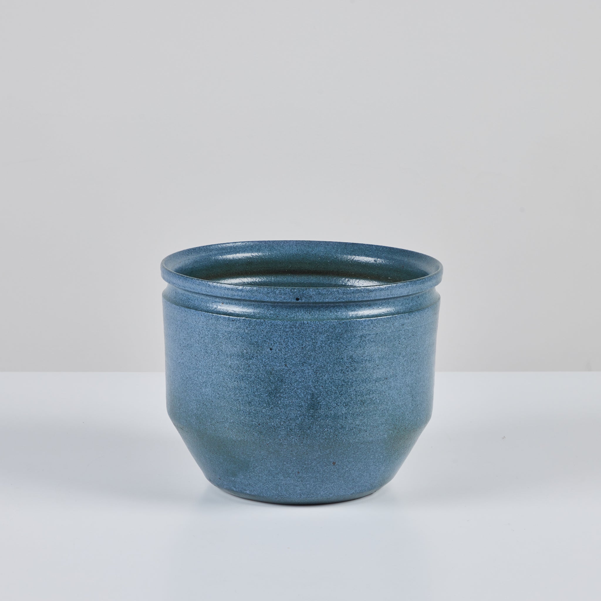 David Cressey and Robert Maxwell Hand Thrown Blue Speckle Glazed Planter for Earthgender