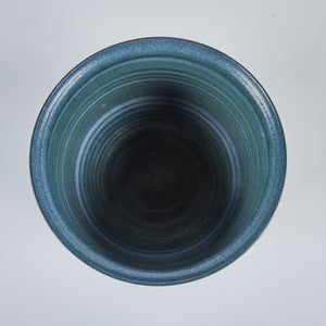 David Cressey and Robert Maxwell Hand Thrown Blue Speckle Glazed Planter for Earthgender
