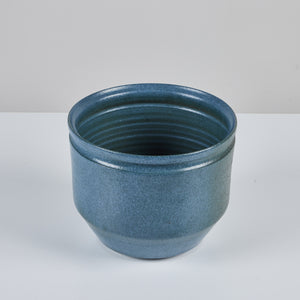 David Cressey and Robert Maxwell Hand Thrown Blue Speckle Glazed Planter for Earthgender