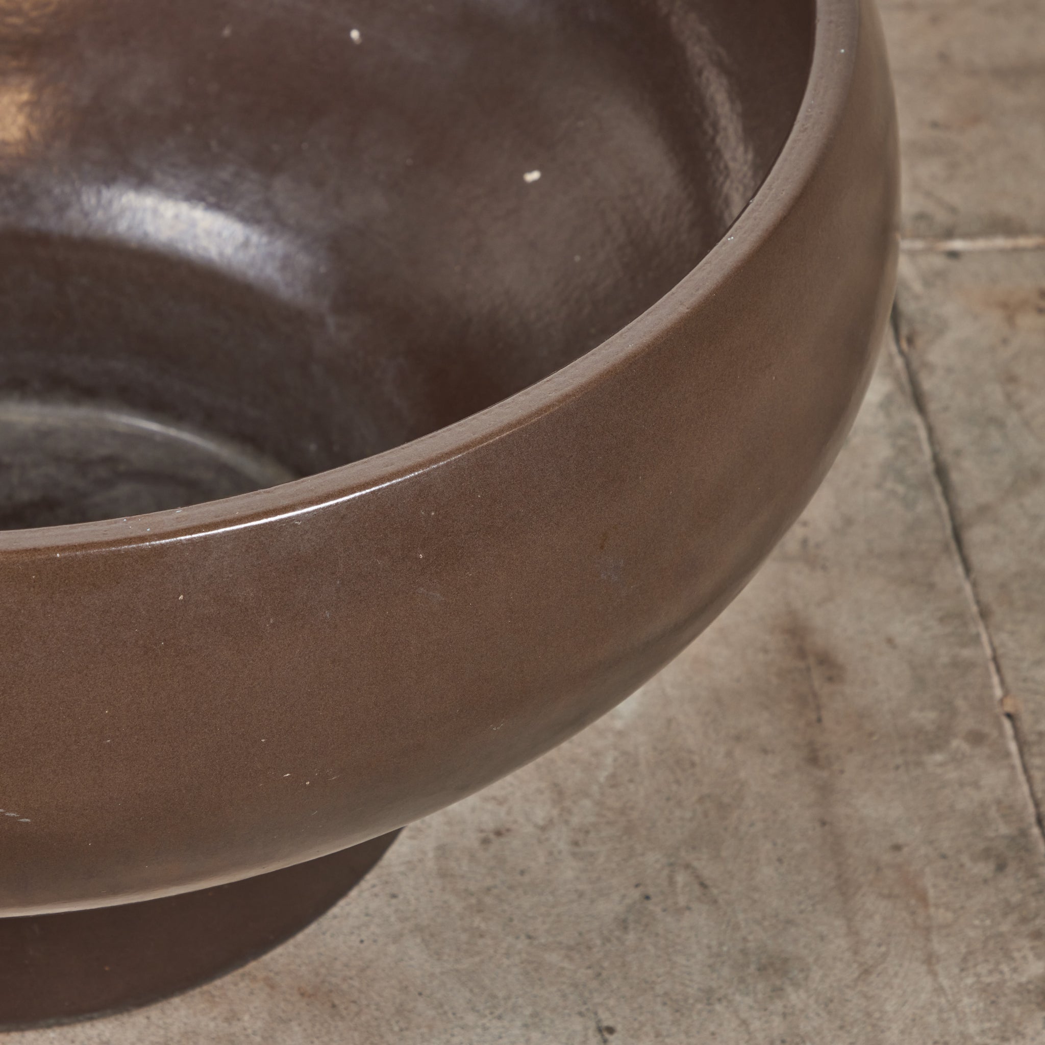 David Cressey Pro/Artisan Mocha Glazed Bowl Planter for Architectural Pottery