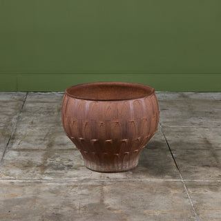 David Cressey Ribbed Stoneware Pro/Artisan Planter for Architectural Pottery