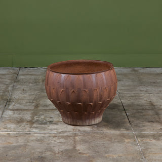 David Cressey Ribbed Stoneware Pro/Artisan Planter for Architectural Pottery