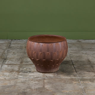 David Cressey Ribbed Stoneware Pro/Artisan Planter for Architectural Pottery