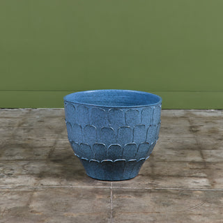 David Cressey Stone Blue "Leaf" Planter for Architectural Pottery