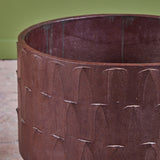 David Cressey Ribbed Plum Glazed Pro/Artisan Planter for Architectural Pottery