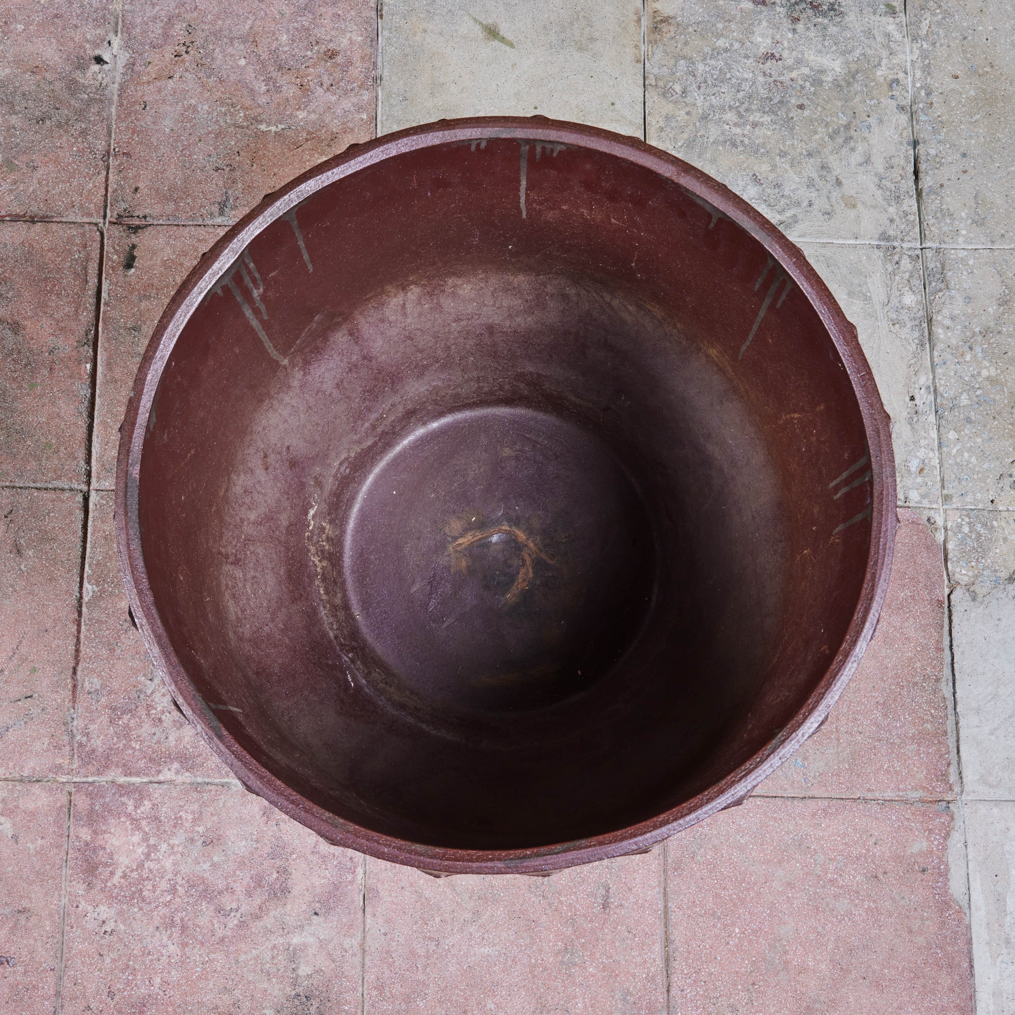 David Cressey Ribbed Plum Glazed Pro/Artisan Planter for Architectural Pottery