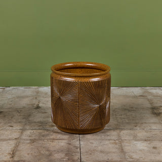 David Cressey & Robert Maxwell “Sunburst” Ochre Planter for Earthgender