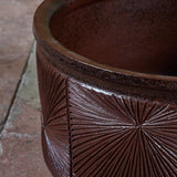 David Cressey & Robert Maxwell “Sunburst” Plum Glazed Bowl Planter for Earthgender