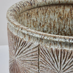 David Cressey & Robert Maxwell Speckle Glazed “Sunburst” Bowl Planter for Earthgender