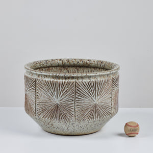 David Cressey & Robert Maxwell Speckle Glazed “Sunburst” Bowl Planter for Earthgender