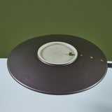 ON HOLD ** Dazor Taupe Enamel Desk Lamp with Brass Accents