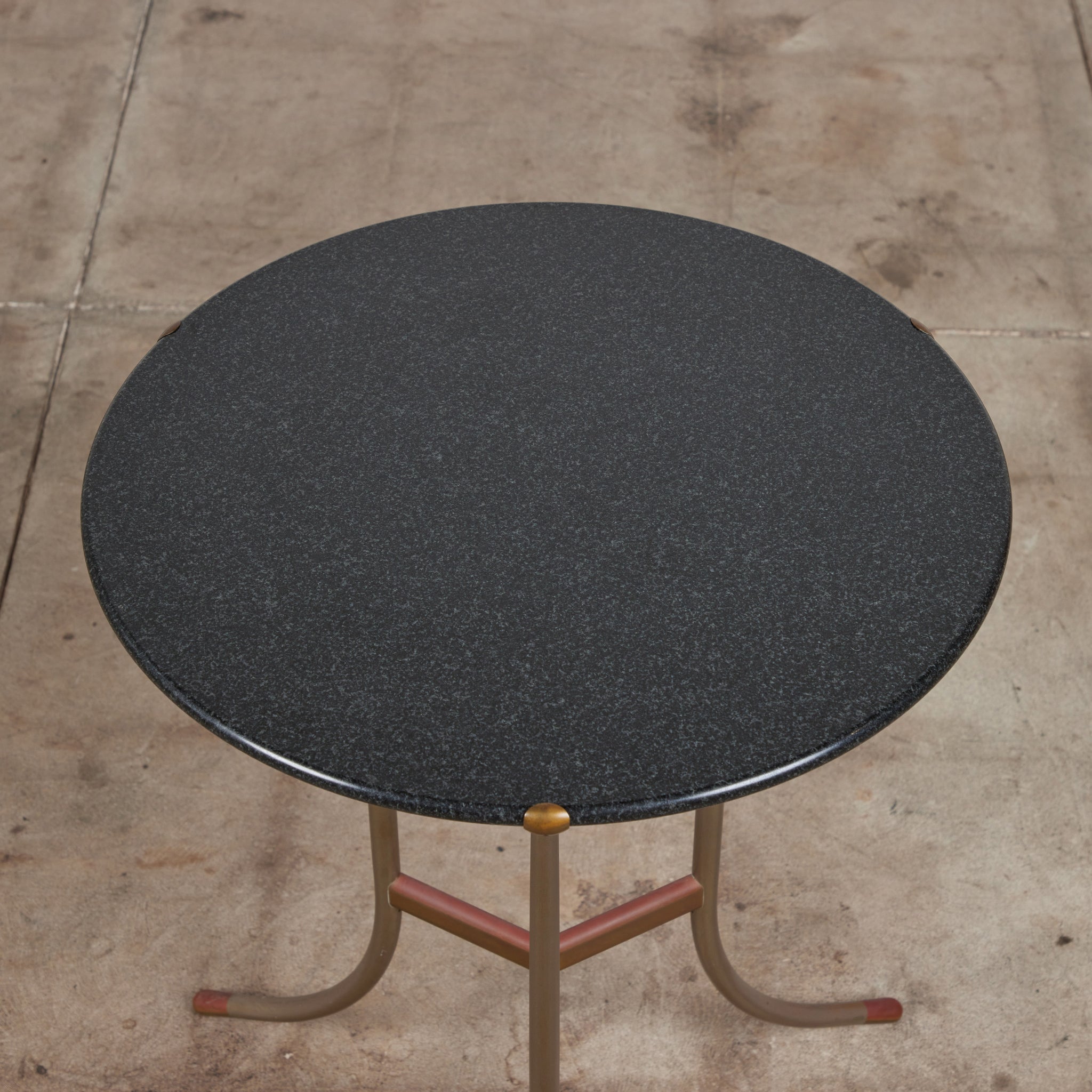 ON HOLD ** Cedric Hartman Side Table with Black Granite Top