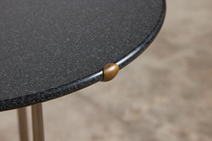 ON HOLD ** Cedric Hartman Side Table with Black Granite Top