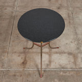 ON HOLD ** Cedric Hartman Side Table with Black Granite Top