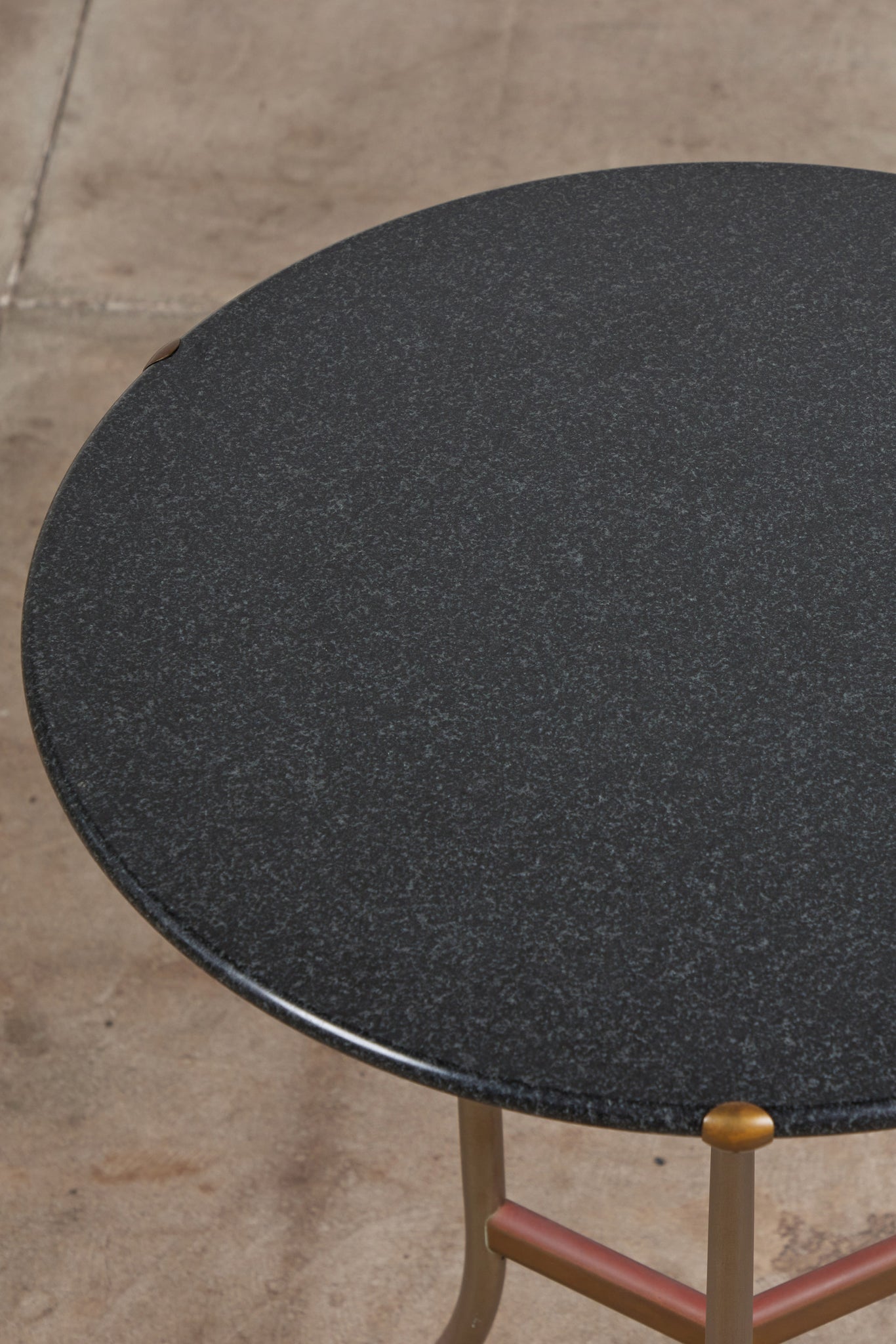 ON HOLD ** Cedric Hartman Side Table with Black Granite Top