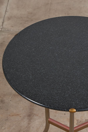 ON HOLD ** Cedric Hartman Side Table with Black Granite Top