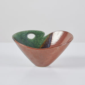 Glazed Earth Tone Studio Ceramic Bowl